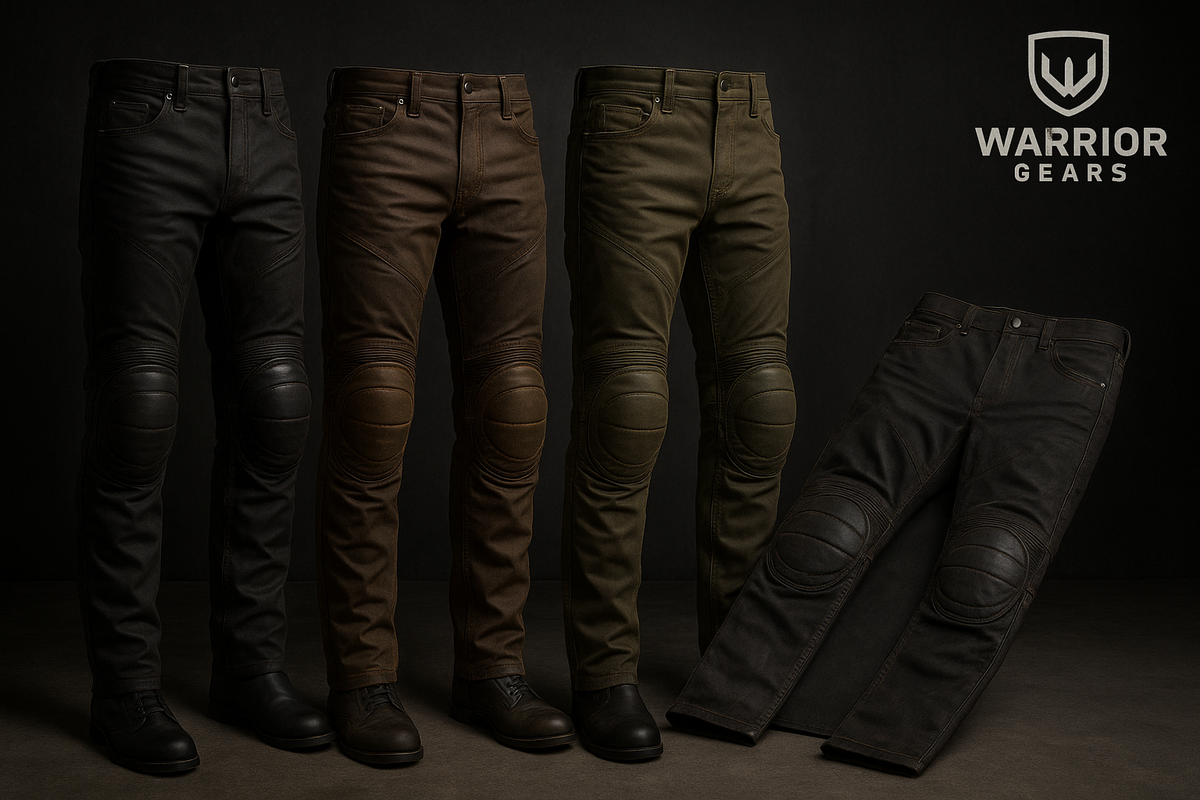 Waxed Cotton Motorcycle Trousers Waterproof Motorbike Pants Warrior