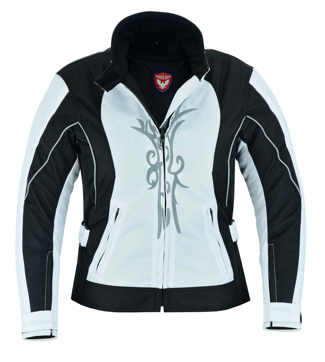 Warrior Gears Women's Graphic Embroidery Motorcycle Jacket Waterproof Jacket For Women Biker Waxed Cotton Jackets For Outdoor Girls Ce Armored Motorbike Top Protective Gear Pink 5xl