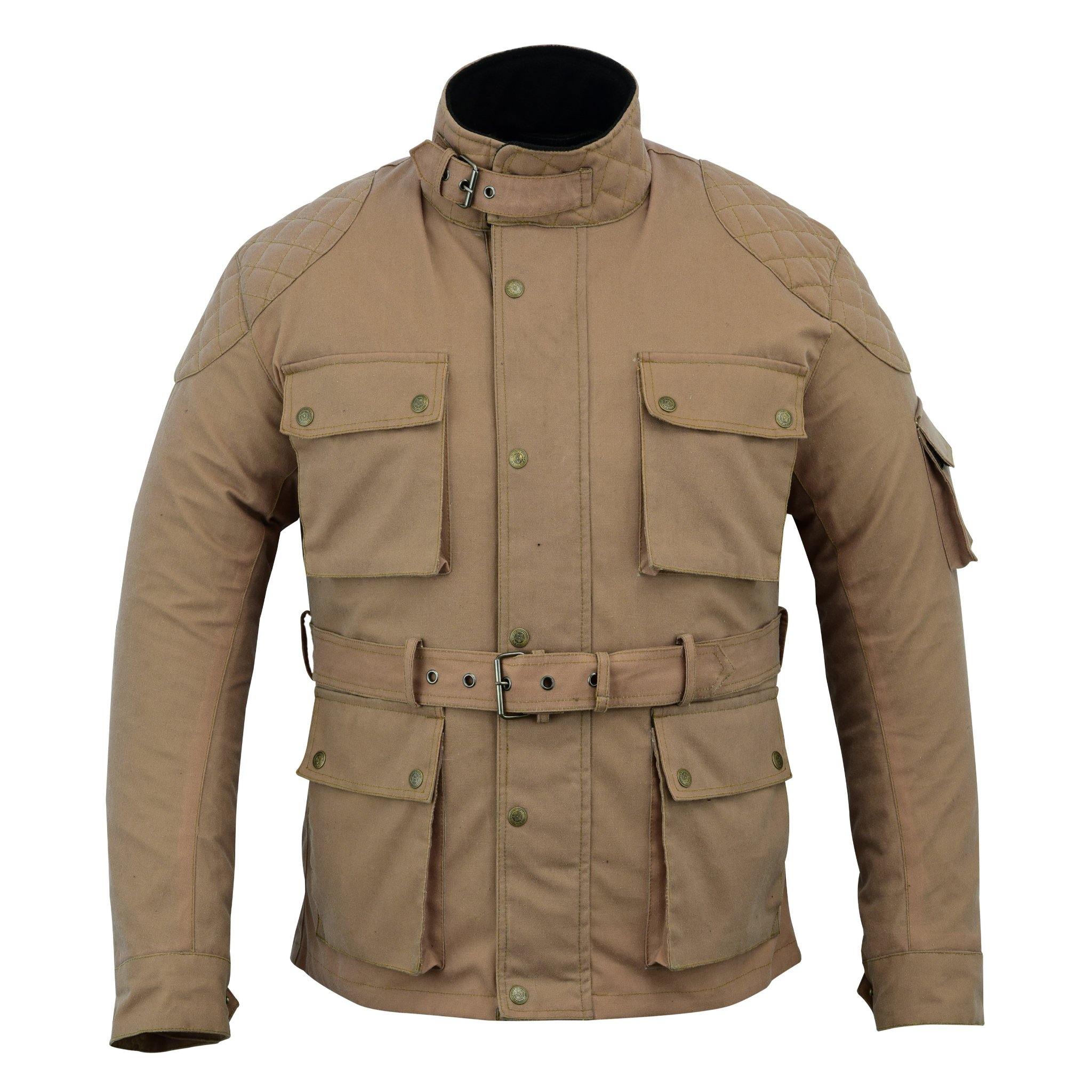 Wax motorcycle hotsell jacket with armour