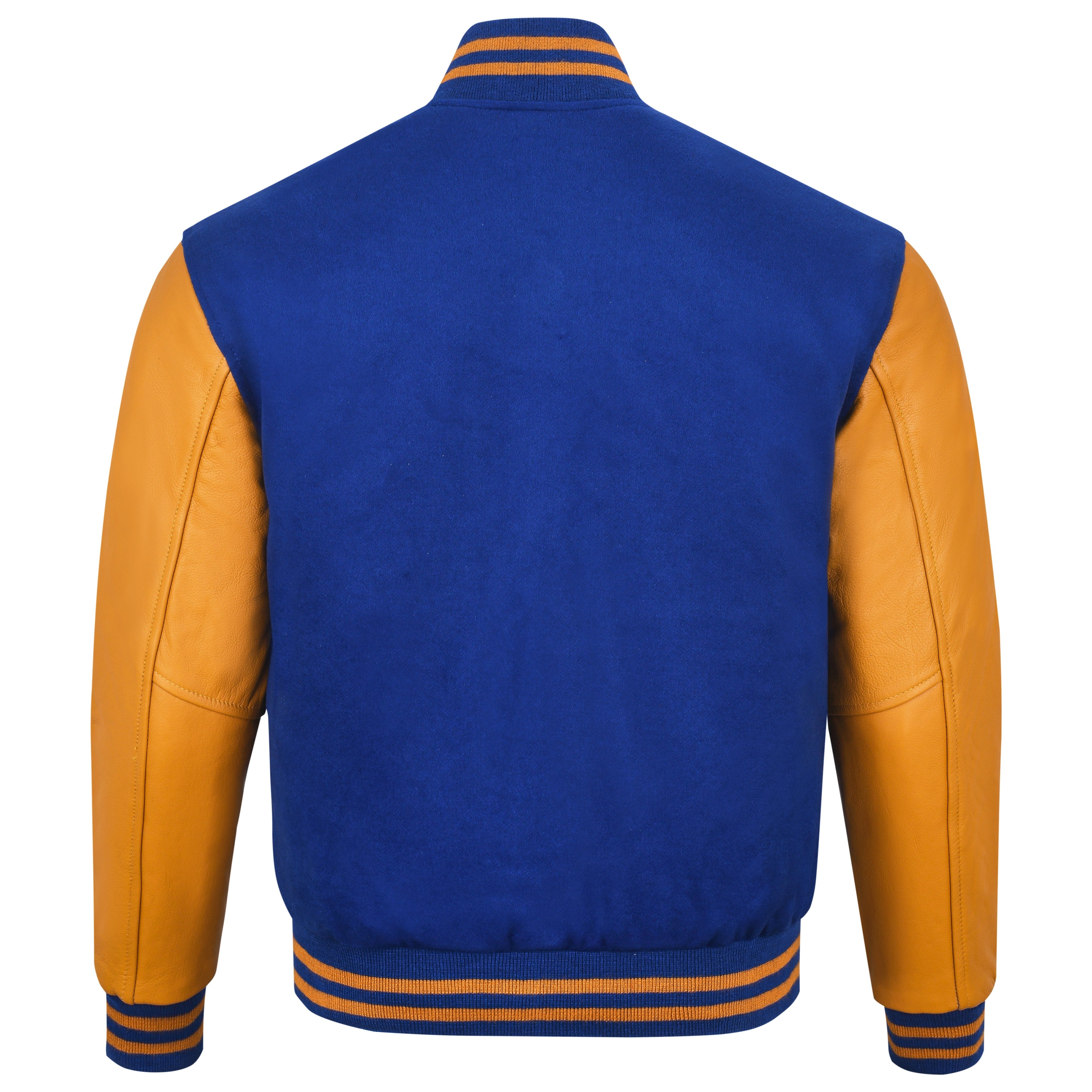 Royal blue and shop yellow varsity jacket