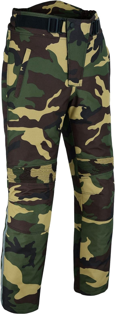 Warrior Gears® Camo Mens Motorcycle Trousers | Camouflage | Waterproof