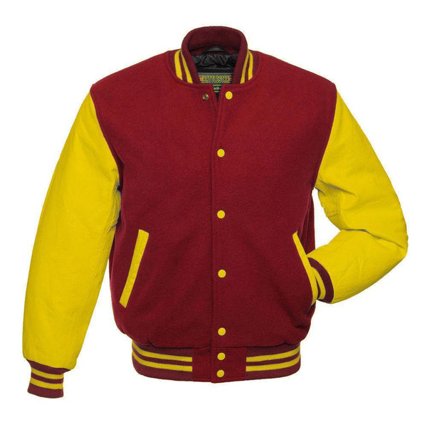 Buy Varsity jacket, cowhide leather man Body : 100% Wool Sleeves : 100%  Cowhide leather