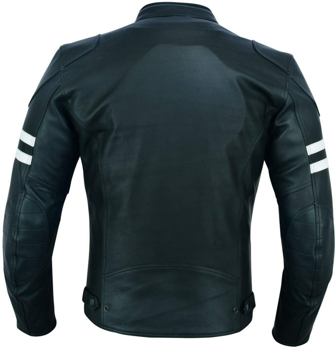 Warrior Gears® Leather Motorcycle Jacket for Men | Harley Stripe Style
