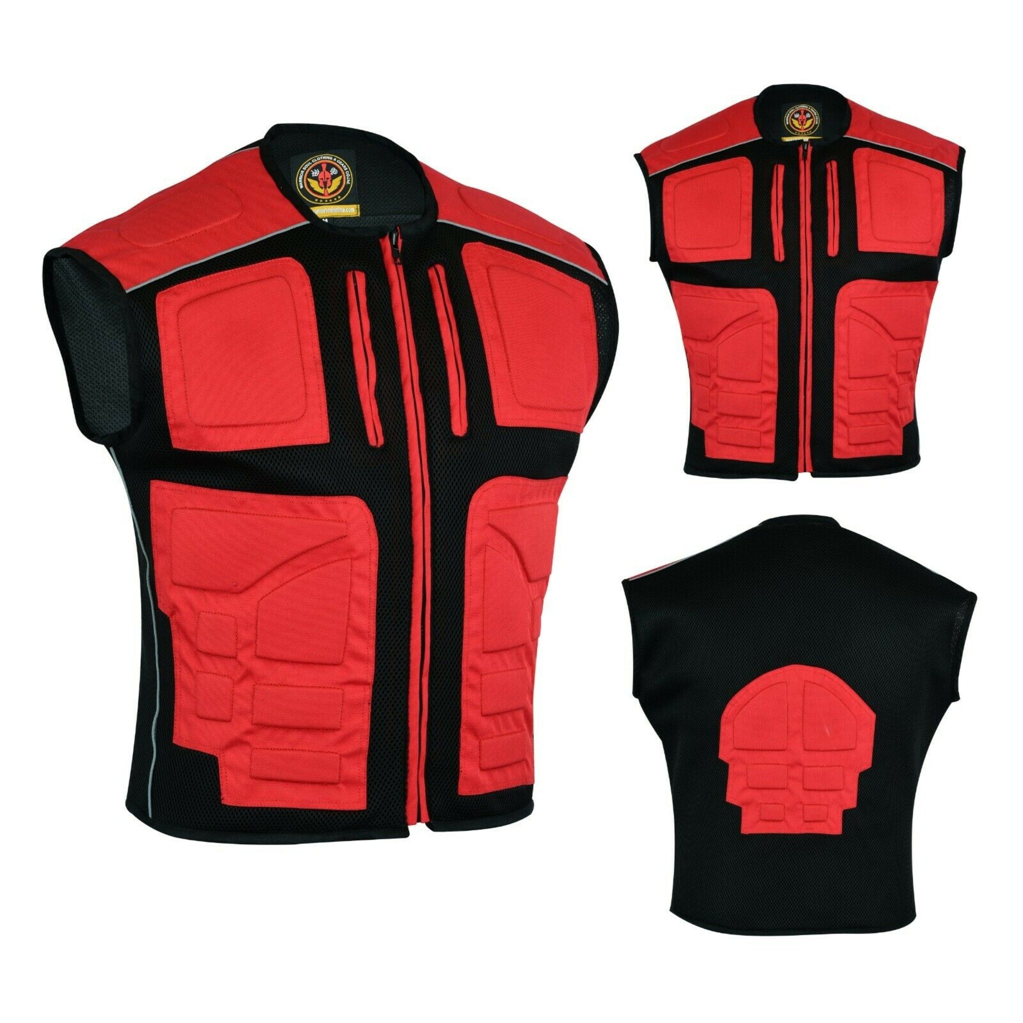 Warrior Gears Textile Mesh Motorcycle Vests for Men Men s Padded Mot